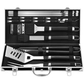 Grilljoy 22PCS BBQ Accessories Set in black aluminum case