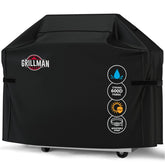Grillman Waterproof BBQ Grill Cover 58 Inch Black front view