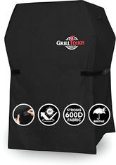 GrillTough Heavy Duty BBQ Grill Cover 30 Inch, Black front view