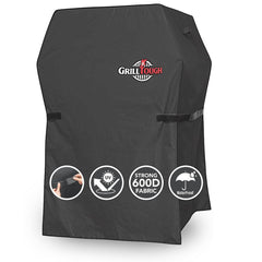 GrillTough Heavy Duty BBQ Grill Cover 30 Inch Charcoal front view