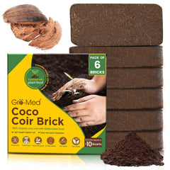 Gro-Med Organic Coco Coir Bricks 6 Pack in packaging