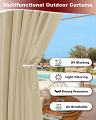 Grommet outdoor curtain detail with 1.6 inch inner diameter