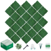 Grooy 24PCS Boxwood Panels front view showcasing green foliage