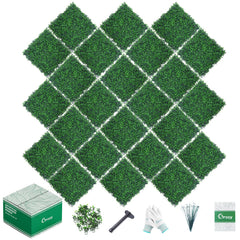 Grooy 24PCS Boxwood Panels front view showcasing green foliage
