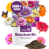 Groundio Zinnia Seeds Mix 1 Oz front packaging view