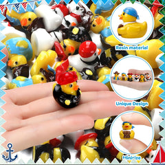 Group of mini pirate ducks in various poses