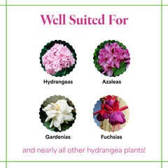Grow More Hydrangea Blueing Formula powder in a garden setting