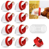 GSHWXD 8-Pack No Waste Chicken Feeder Ports front view