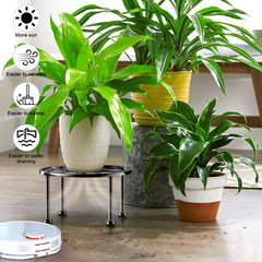 Gskeco Plant Stand side view showcasing robust triangular base design