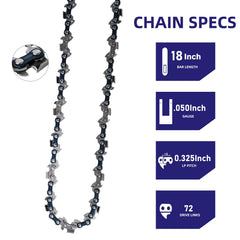GSSHBR 18 Inch chainsaw chain details showing drive links