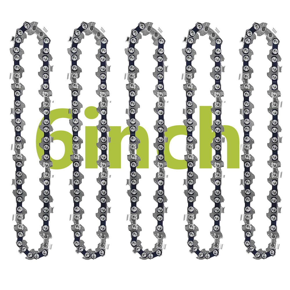 GSSHBR 6 Inch Mini Chainsaw Chain Replacement 5-pack front view