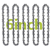 GSSHBR 6 Inch Mini Chainsaw Chain Replacement 5-pack front view
