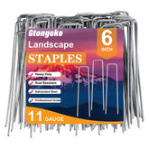 Gtongoko 50 Pack Galvanized Landscape Staples front view