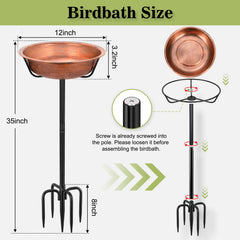 Gtongoko bird bath showing 5-pronged stake base