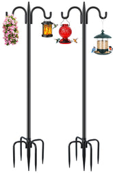 Gtongoko Bird Feeder Pole front view with dual hooks
