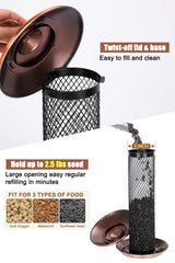 Gtongoko Bird Feeder with seeds in the tray