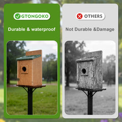 Gtongoko Bluebird House easy clean-out door detail