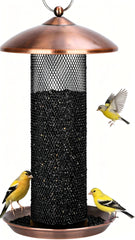 Gtongoko Finch Feeder copper model front view with mesh design