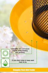 Gtongoko Finch Feeder with removable metal lid open