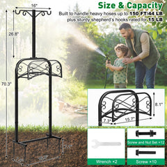 Gtongoko Garden Hose Holder with 2 detachable shepherd hooks