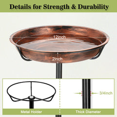 Gtongoko Metal Bird Bath showing birds bathing