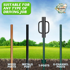 Gtongoko post driver in action driving a fence post