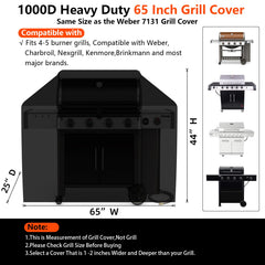 GuardKove grill cover showcasing waterproof structure and buckle straps