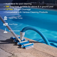 GUEQUITLEX Pool Vacuum Hose 18 ft showing flexible design