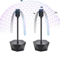 GUIDOT Fly Fan front view, black, table top use