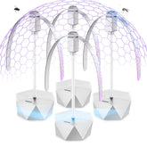 GUIDOT Fly Fan silver tabletop view with soft blades