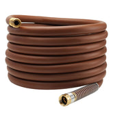 Guitrees 25FT garden hose brown model with brass fittings