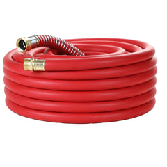 Guitrees 25FT Heavy Duty Rubber Garden Hose, red color
