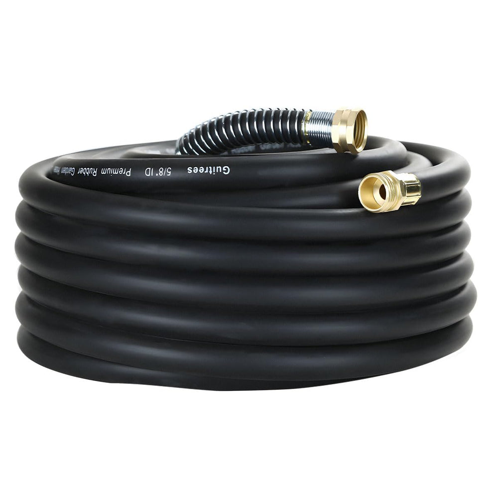 Guitrees 50FT Heavy Duty Rubber Garden Hose front view