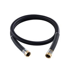 Guitrees Heavy Duty Garden Hose 5ft black rubber with fittings