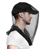 gumkeg Mosquito Head Net front view, black mesh