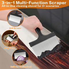 GuoluvSoo Grill Scraper in use on a grill surface