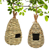 Gute Hummingbird House front view, hand woven grass