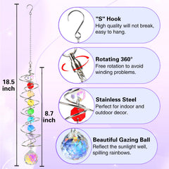 GWAHSA Suncatcher Wind Spinner showing spiral tail design
