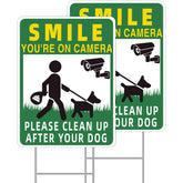 GXGGUS Clean Up After Your Dog Sign front view with bright colours