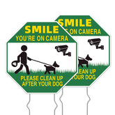 GXGGUS Clean Up After Your Dog Sign front view with high contrast colors