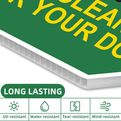 GXGGUS Clean Up After Your Dog Sign in outdoor setting
