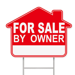 GXGGUS For Sale By Owner Yard Sign front view with H-shaped stake