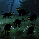GXGGUS Halloween Black Cat Yard Sign front view