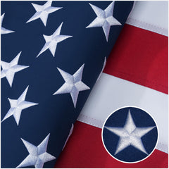 GYaozii 8x12Ft American flag front view with embroidered stars