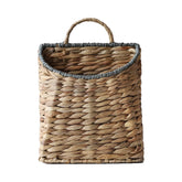 GYASVWU Woven Hanging Basket front view, natural water hyacinth