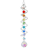 H&D HYALINE & DORA 20.5in Crystal Sun Catcher with Chakra Beads front view