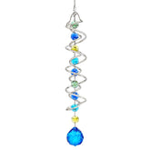 H&D HYALINE & DORA 20.5in Sea Blue Crystal Wind Spinner front view