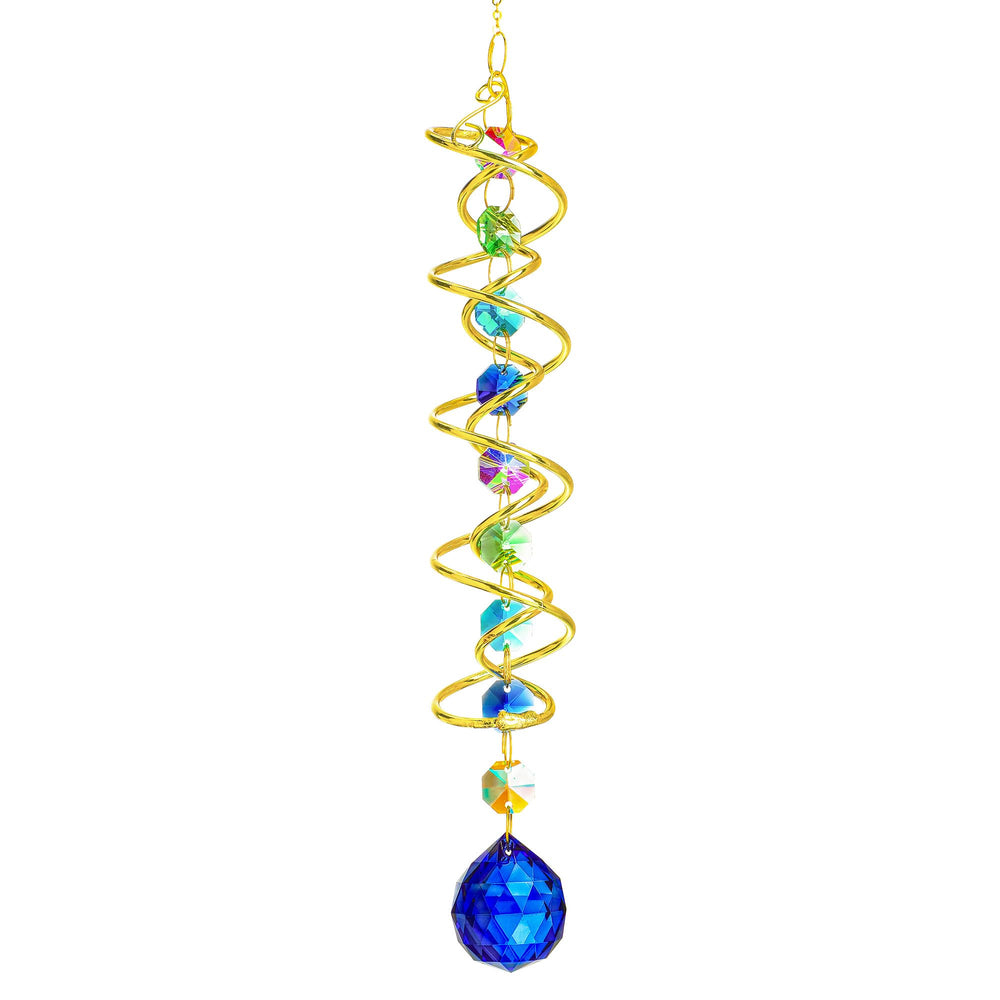 H&D HYALINE & DORA Crystal Gazing Ball Wind Spinner Suncatcher front view