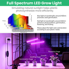 H HNMA HN grow light with timer feature displayed