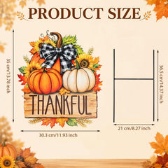 H-shaped metal bracket for easy installation of the pumpkin sign